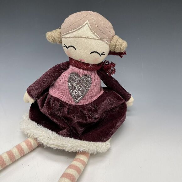 VINTAGE G.Wurm Rag Doll Cloth Gmbh + Co. KG Girl Fur Dioh Bean Germany - Picture 2 of 8